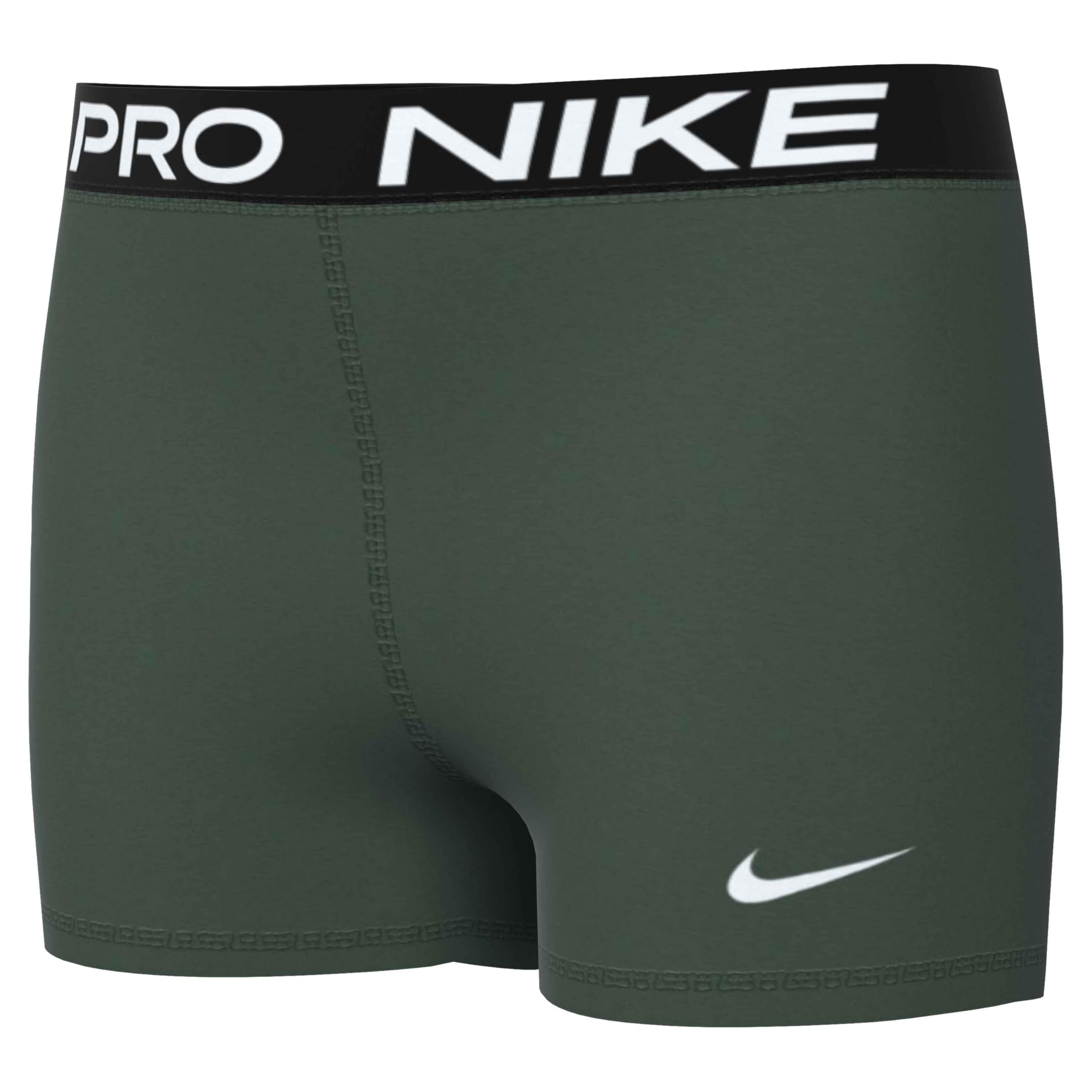 Nike Girls' Pro Shorts (Little Big Kid), Fir/White