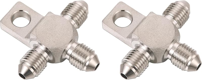 Conexão Tê Macho 3AN Podavelle em Aço Inoxidável com Aba de Fixação – Kit com 2