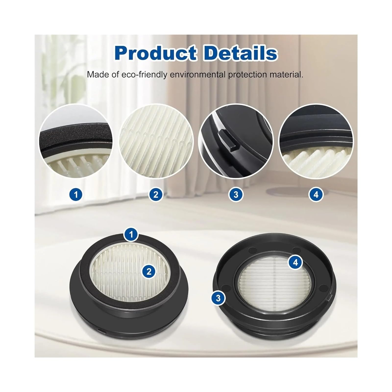 Reemplazos De Filtros, Compatibles Con Laresar,V7PRO V7, SunSare,X7A, Accesorios Piezas, 3 Juegos O 5(5pcs)
