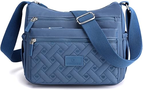 Miniatura 10 de Bolso cruzado para mujer, multibolsillo, de nailon, impermeable, ligero, casual, bolso de hombro