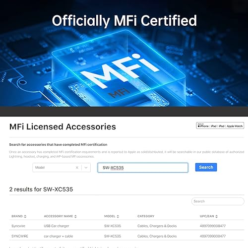 Miniatura 10 de Certificado Apple MFi Syncwire - Cargador de coche para iPhone 4.8A24 W, cargador rápido de teléfono para automóvil, encendedor de cigarrillos,