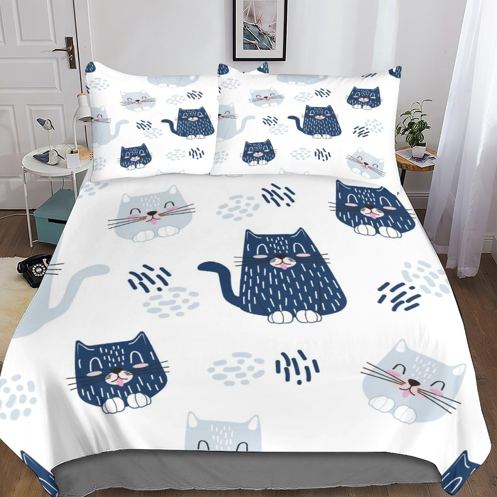 Couette avec fermeture éclair 3D Cats souple et respirante