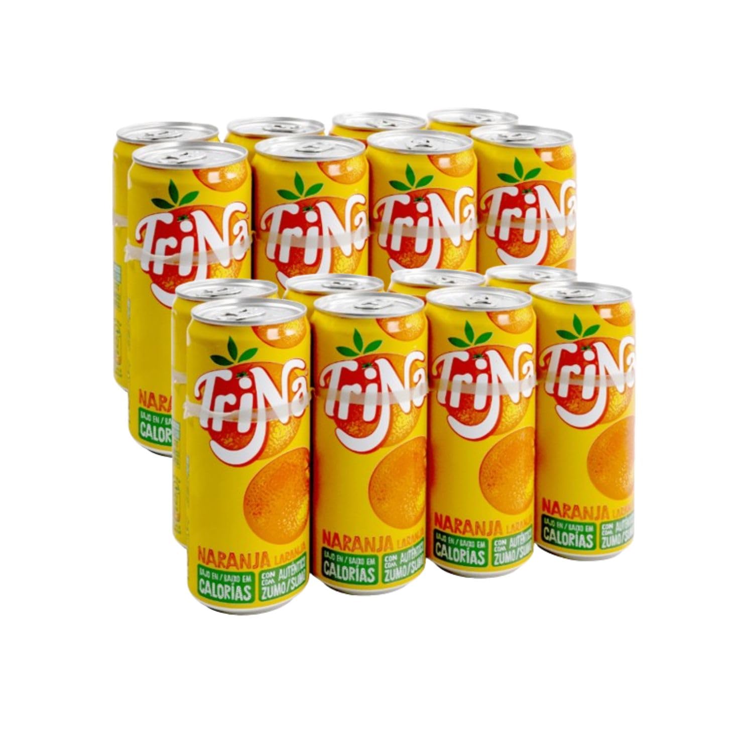 UBOON - Bebida Sin Gas de Naranja, Refresco Bajo en Calorías Lata, Pack 16x33cl