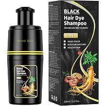 Hair Dye Shampoo - Black Hair Dye Shampoo for Grey Hair Instant 3 in 1 Hair Colour Shampoo for Men and Women - 350 ml