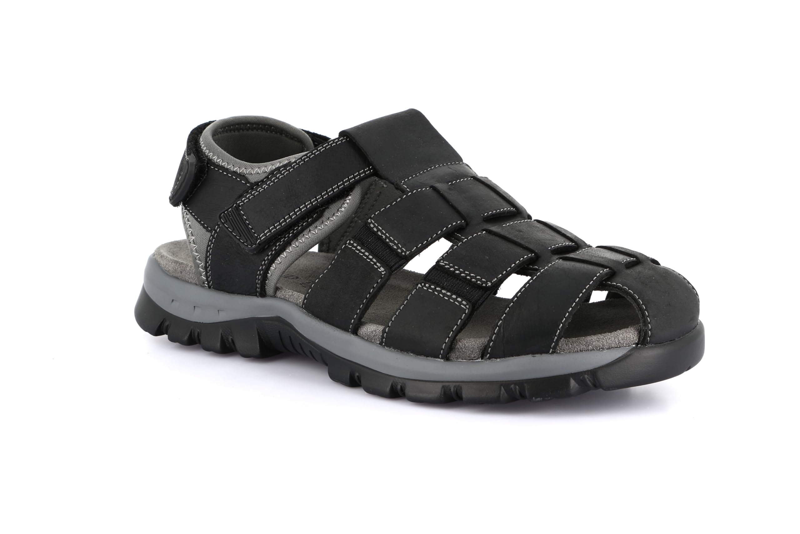Sandales Grunland SA2100 Nero 43 pour homme en cuir noir - 2