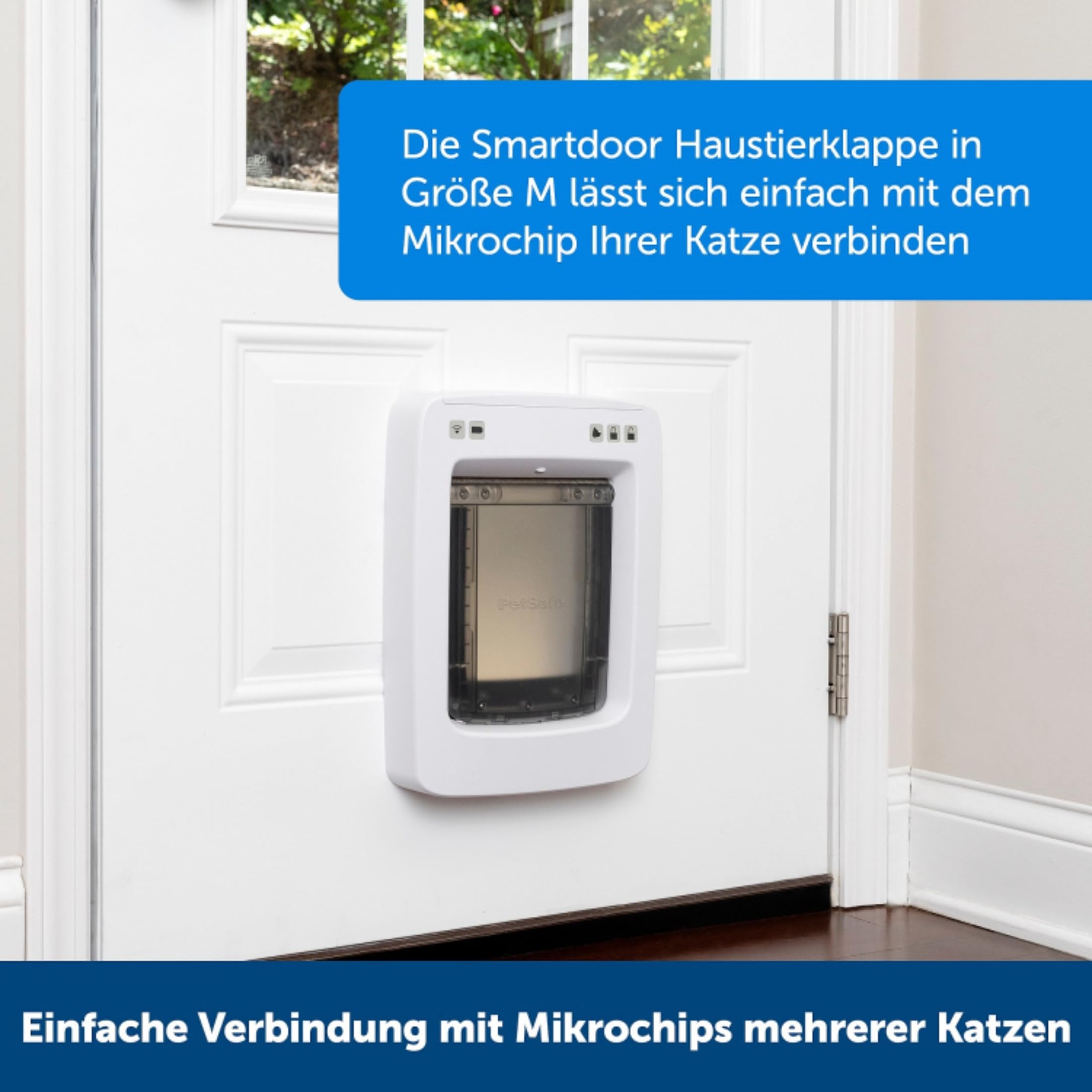 PetSafe SmartDoor Intelligente Haustiertür - App-gesteuert, Selektiver Zugang, Energieeffizient - Groß