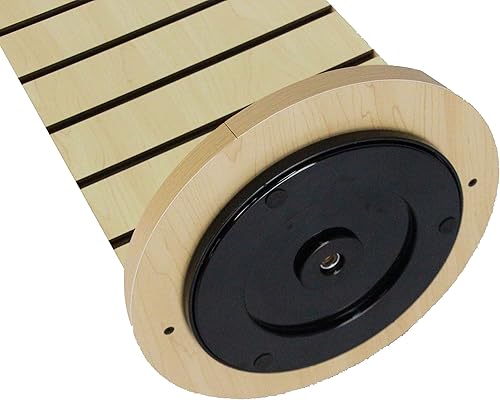 Miniatura 5 de FixtureDisplays® Estante de exhibición de arce giratorio de contador de Slatwall de 2 lados ideal para regalo, joyería 15592