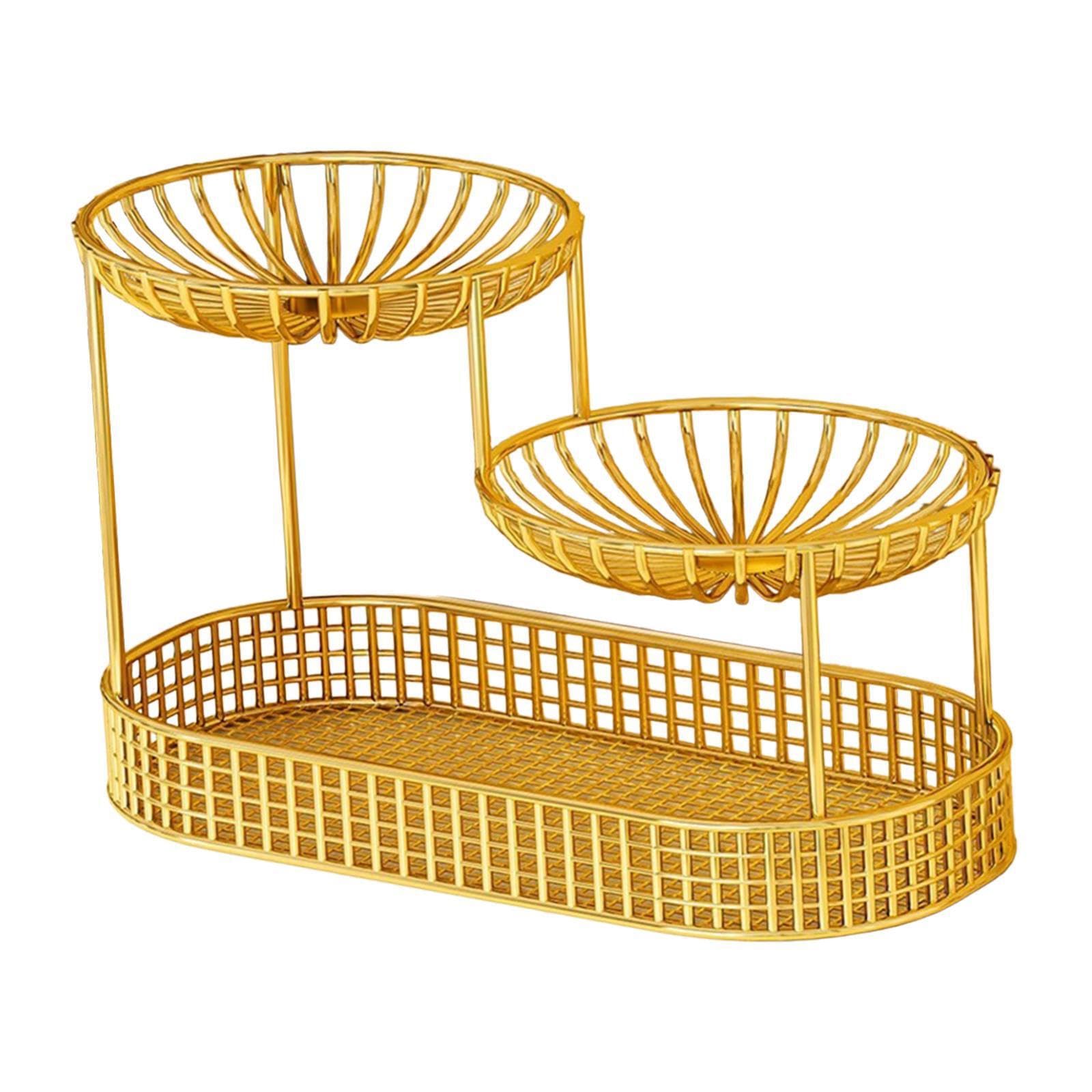 Qlecxzi Stylish Iron Snacks Serving Tray Plate Organizing Kitchen Counter With Elegance And Practicality Countertop Or Dining Table During Parties Or Holidays