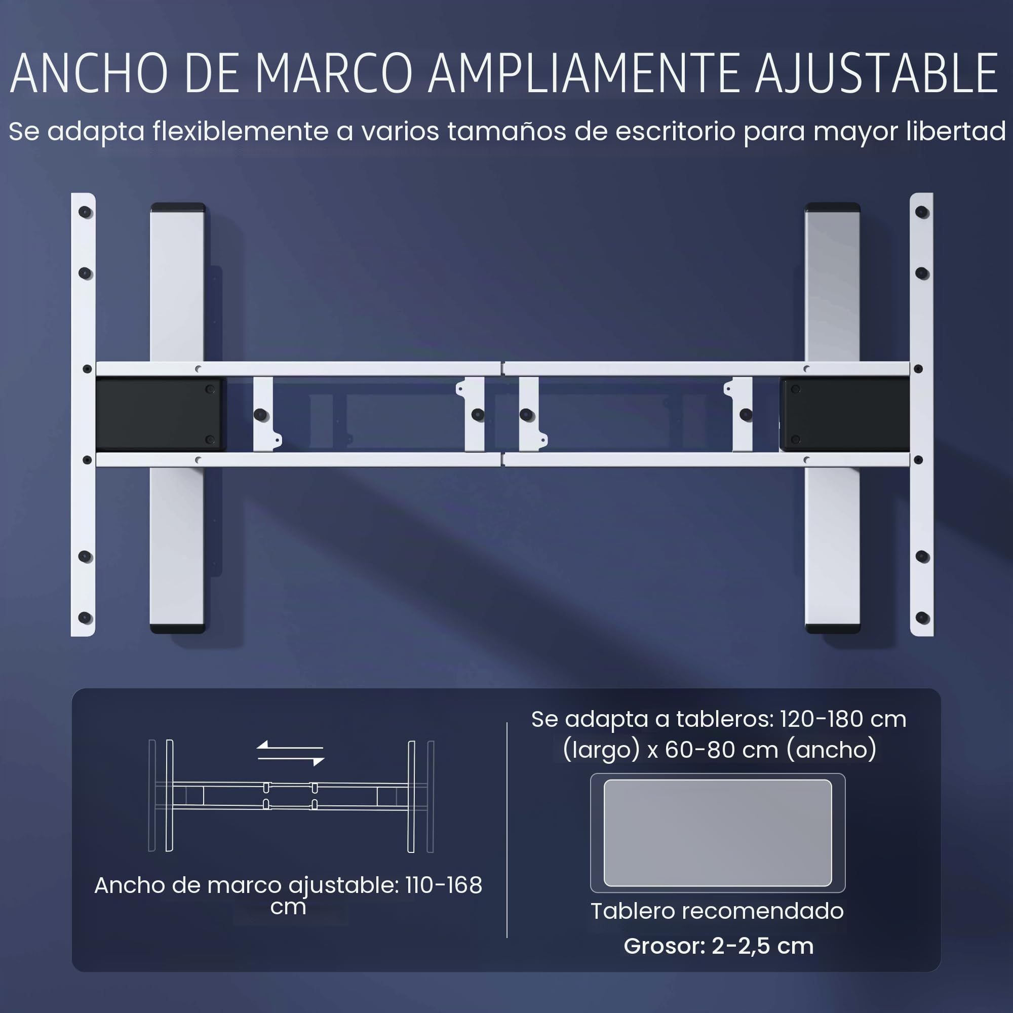 FLEXISPOT EC5 Plus Escritorio Elevable Eléctrico Doble Motor 3 Etapas USB