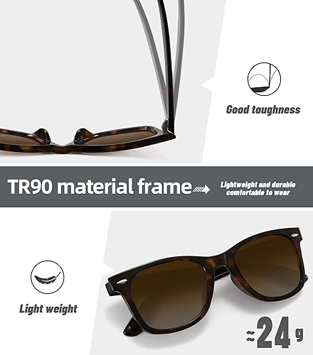 Miniatura 6 de MEETSUN Polarized Sunglasses for Women Men Classic Retro Square Frame Driving Sun Glasses UV Protection