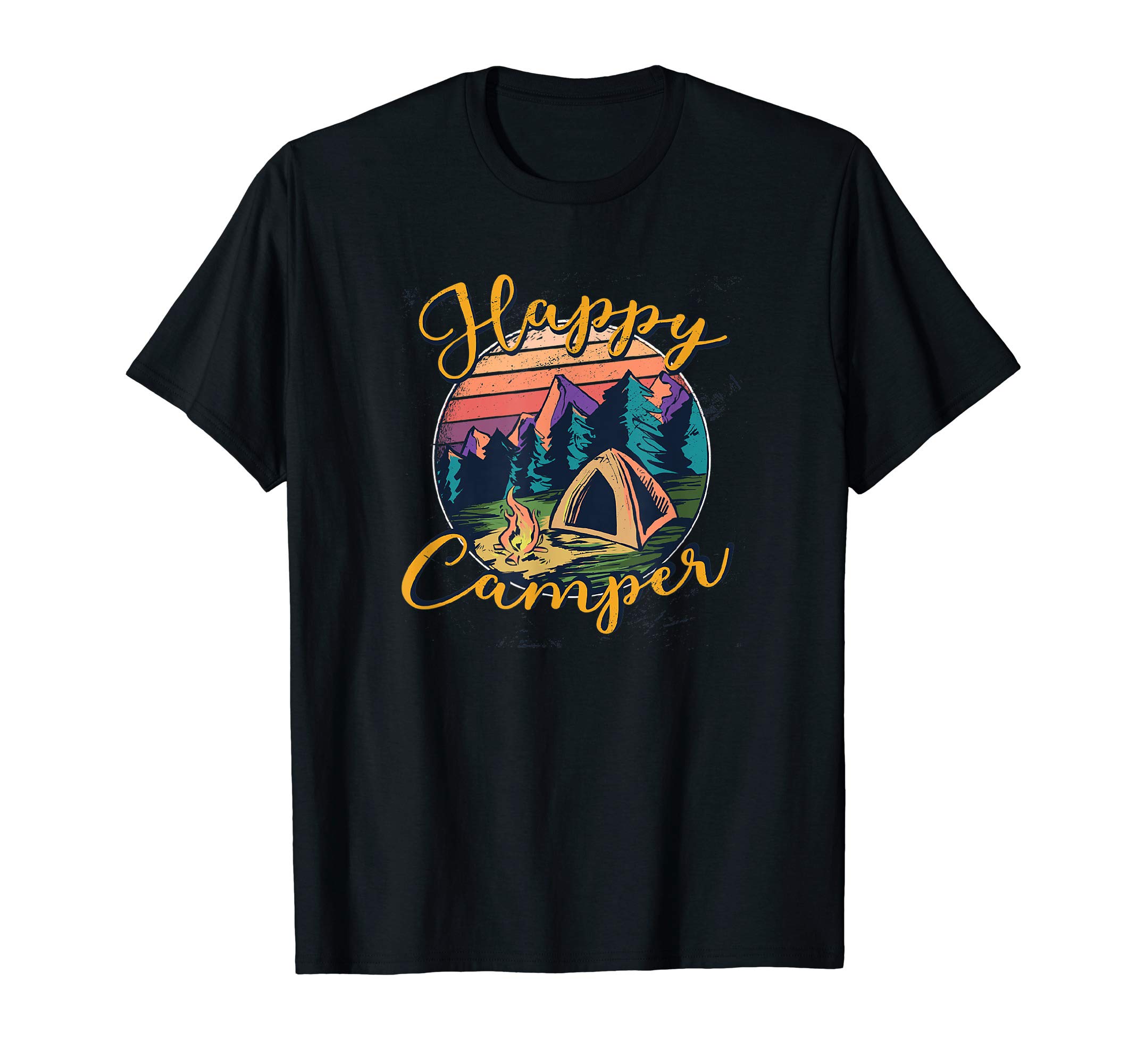 Happy Camper Birthday Party Gift Camping Fan Kids Women Men T-Shirt