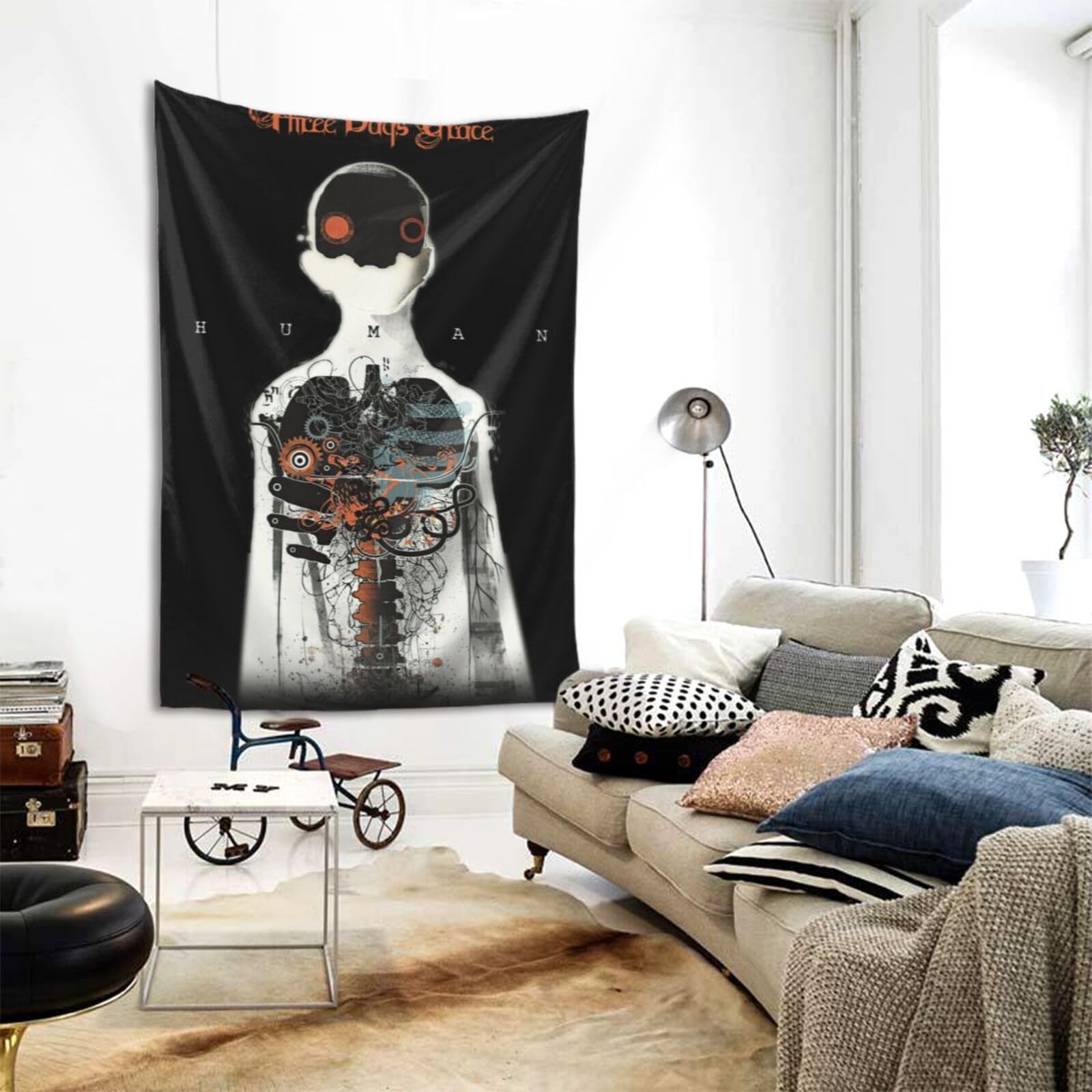 Uoajzxoi Three Rock Days Band Grace Tapestry Wall Art Poster Tapestries for Bedroom Wall Hanging Beautiful Wall Decor Home Decoration Sofa Covers Backdrop Room Decor for Office 60 x 40 Inch - Image 6