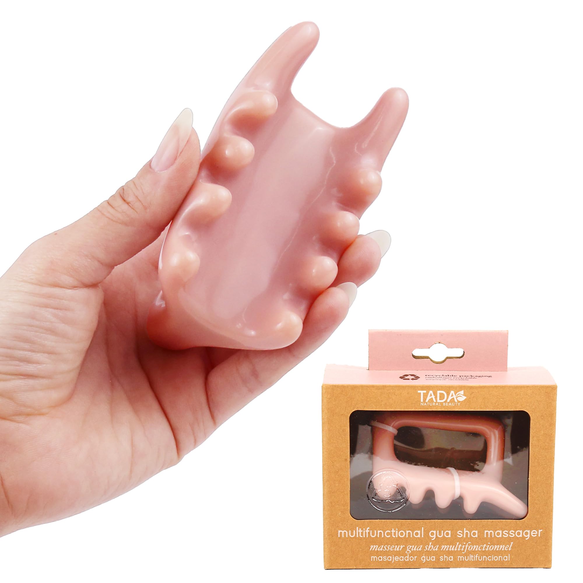 TADA Natural Beauty Gua Sha Facial Tools Guasha for Face and Body Massager, Tighten Skin Massage Tool #3