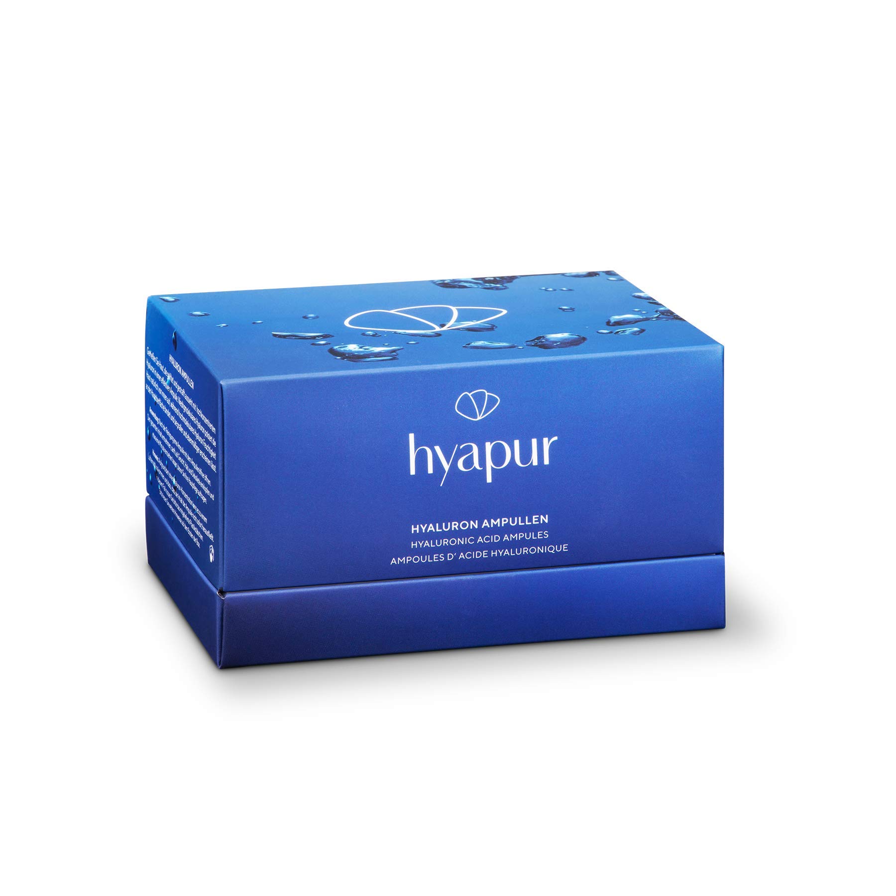 hyapur® Ampułki z kwasem hialuronowym 30 x 2 ml z wysoko skoncentrowanym kwasem hialuronowym dla jędrnej i jędrnej skóry, do twarzy, szyi i dekoltu