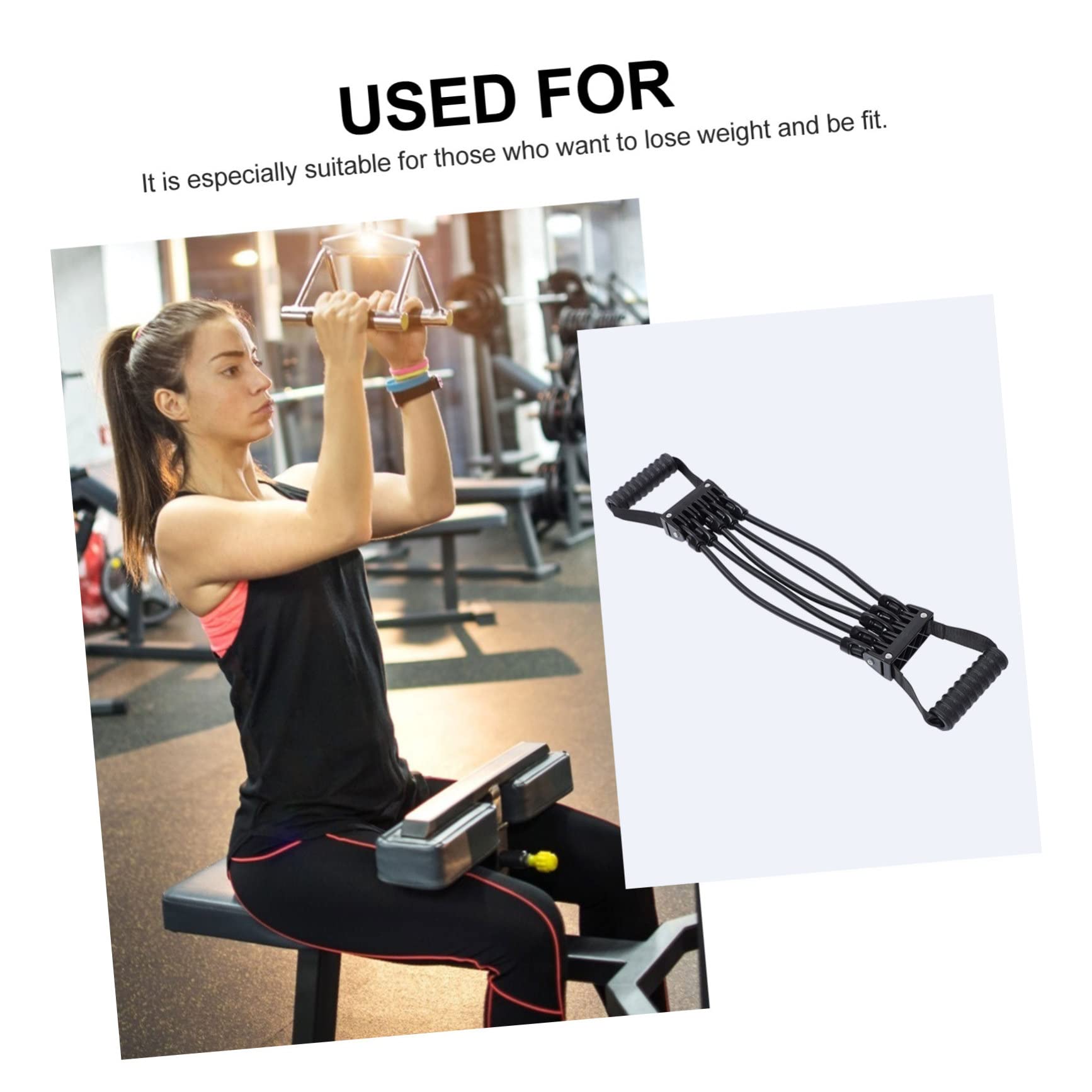 Espansore per Petto Nero, Attrezzo Fitness Professionale 1 Pezzo | Super Elasticità per Allenamento, Lattice e Plastica, Adatto a Professionisti e Gestione Carico