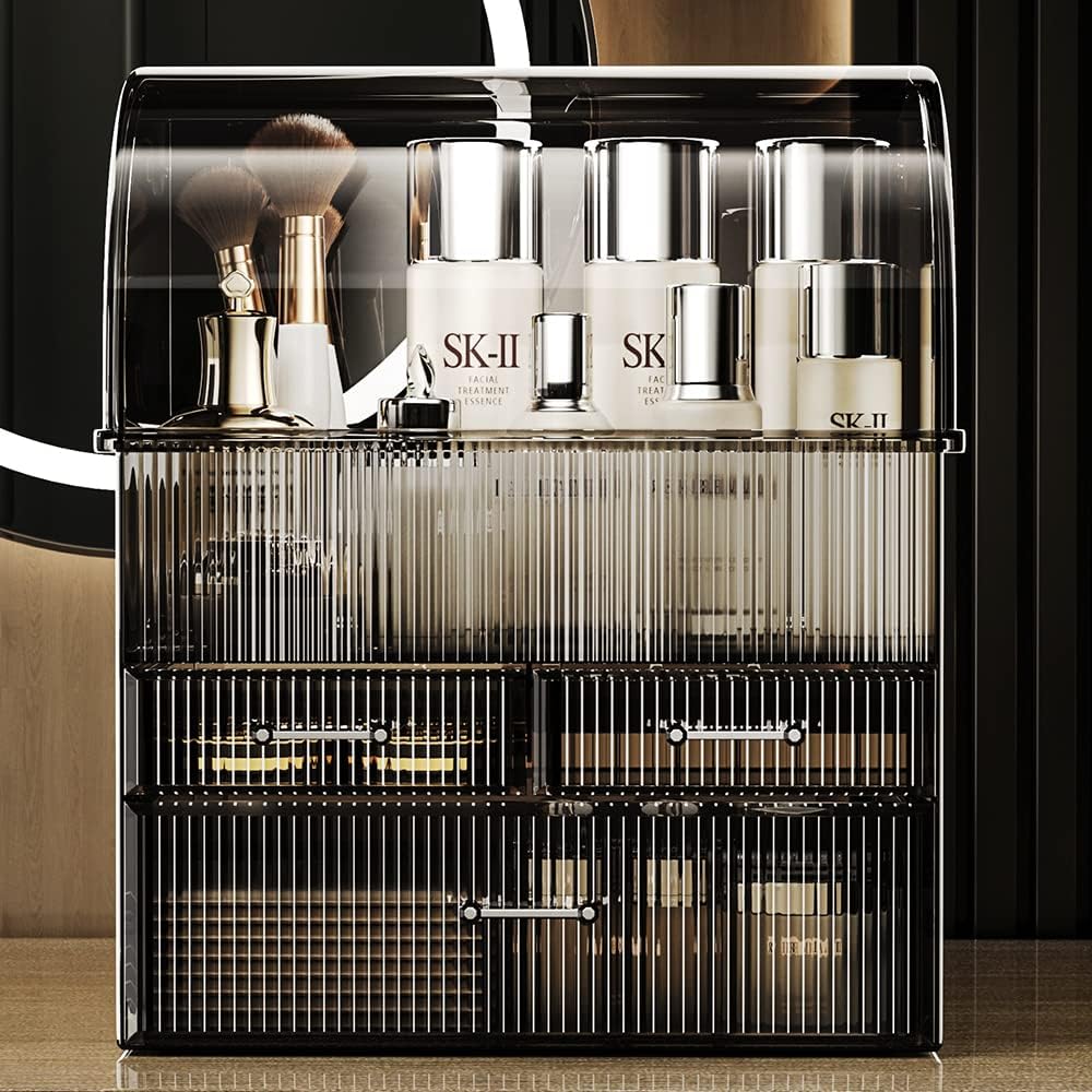 MOOCHI Professional Large Cosmetic Makeup Organizer Bathroom Storage Display Case with Drawers