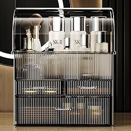 MOOCHI Professional Large Cosmetic Makeup Organizer Bathroom Storage Display Case with Drawers