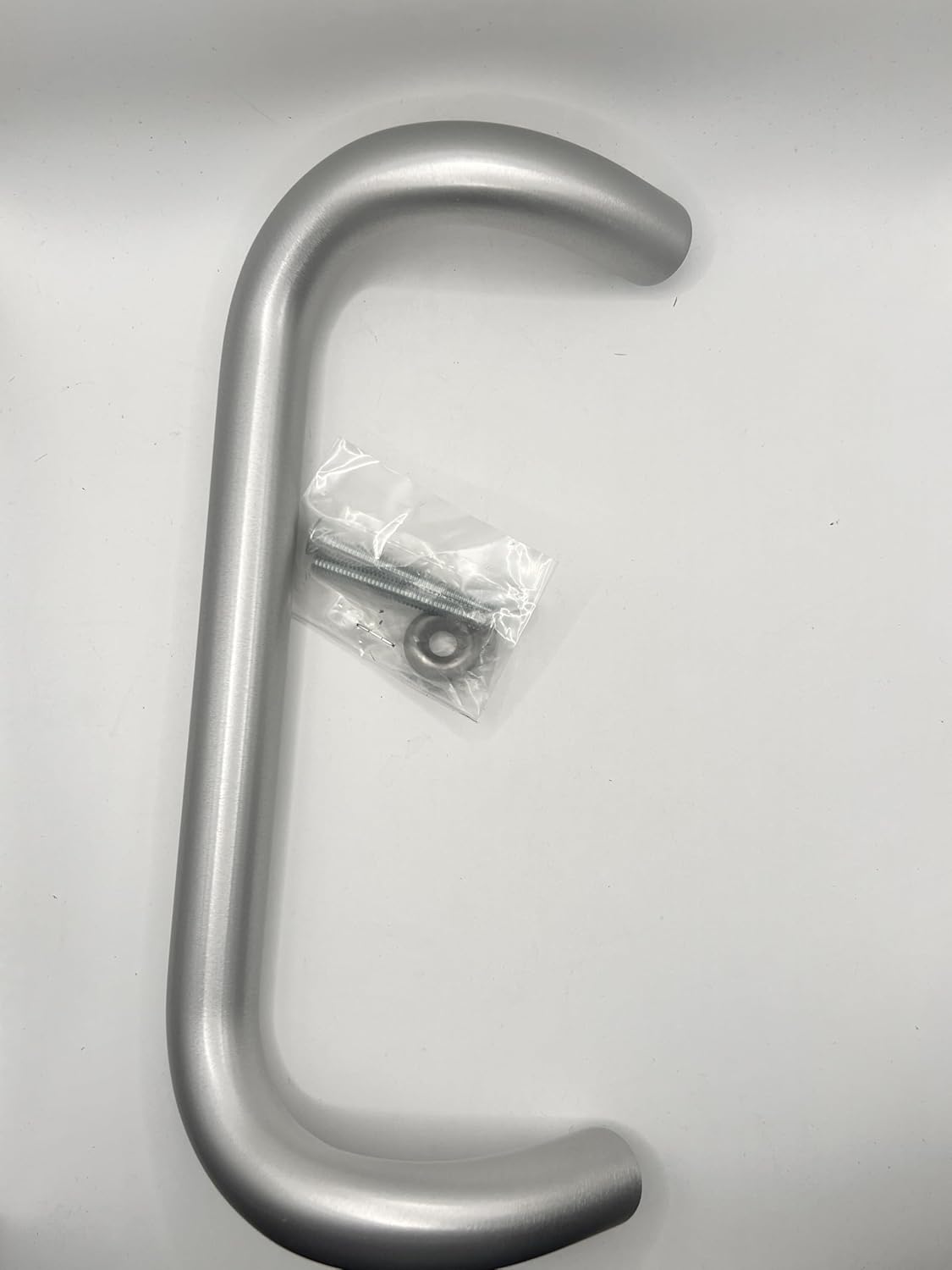 Aluminum 90 Degree Offset Solid Door Pull Clear Anodize 1" Diameter * 10" CTC