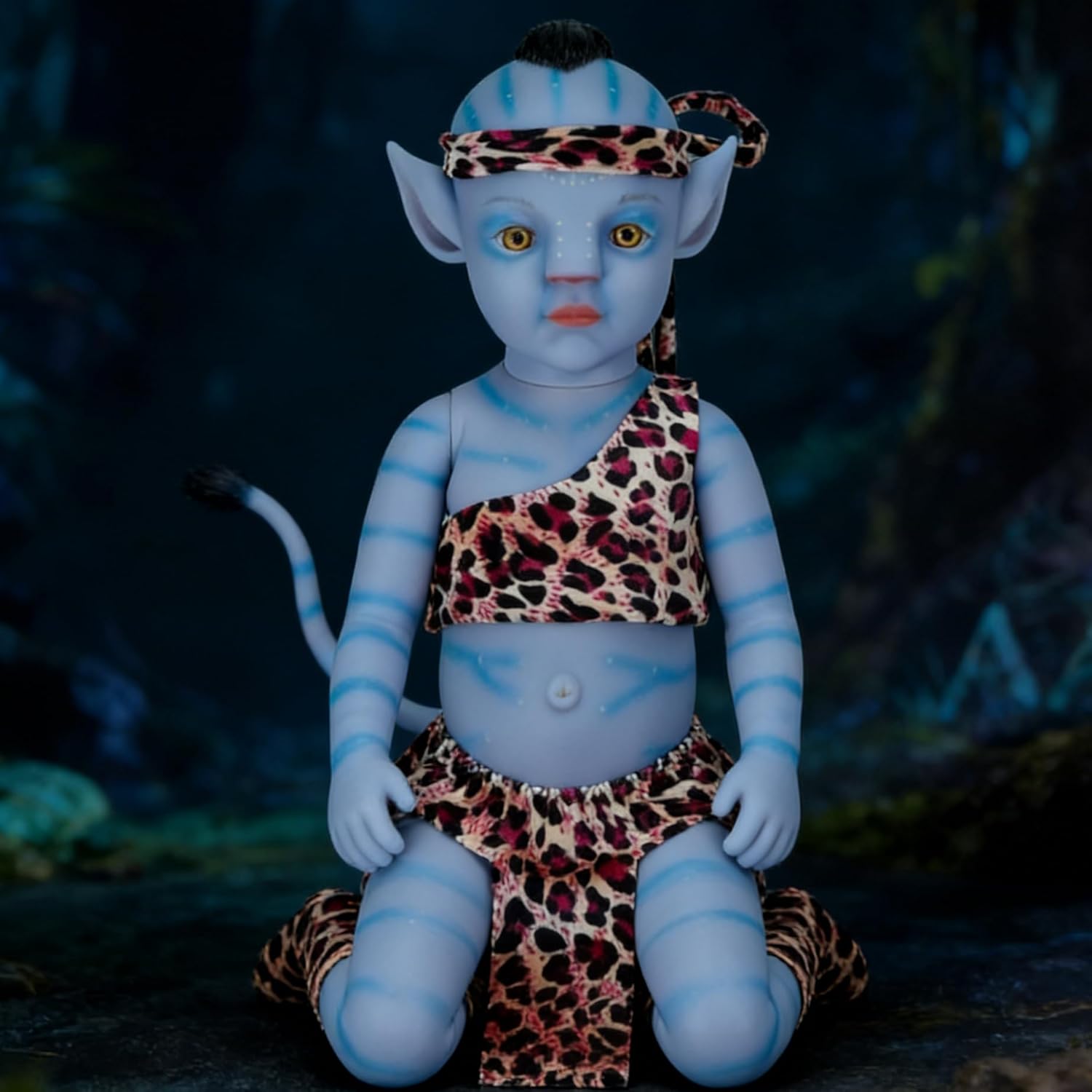 12 Inch Reborn Avatar Figures Glow-in-The-Dark Babies Realistic Silicone Lifelike Baby Dolls Realistic Newborn Doll Avatar Toys with Feeding Accessories for Kids Ages 3+