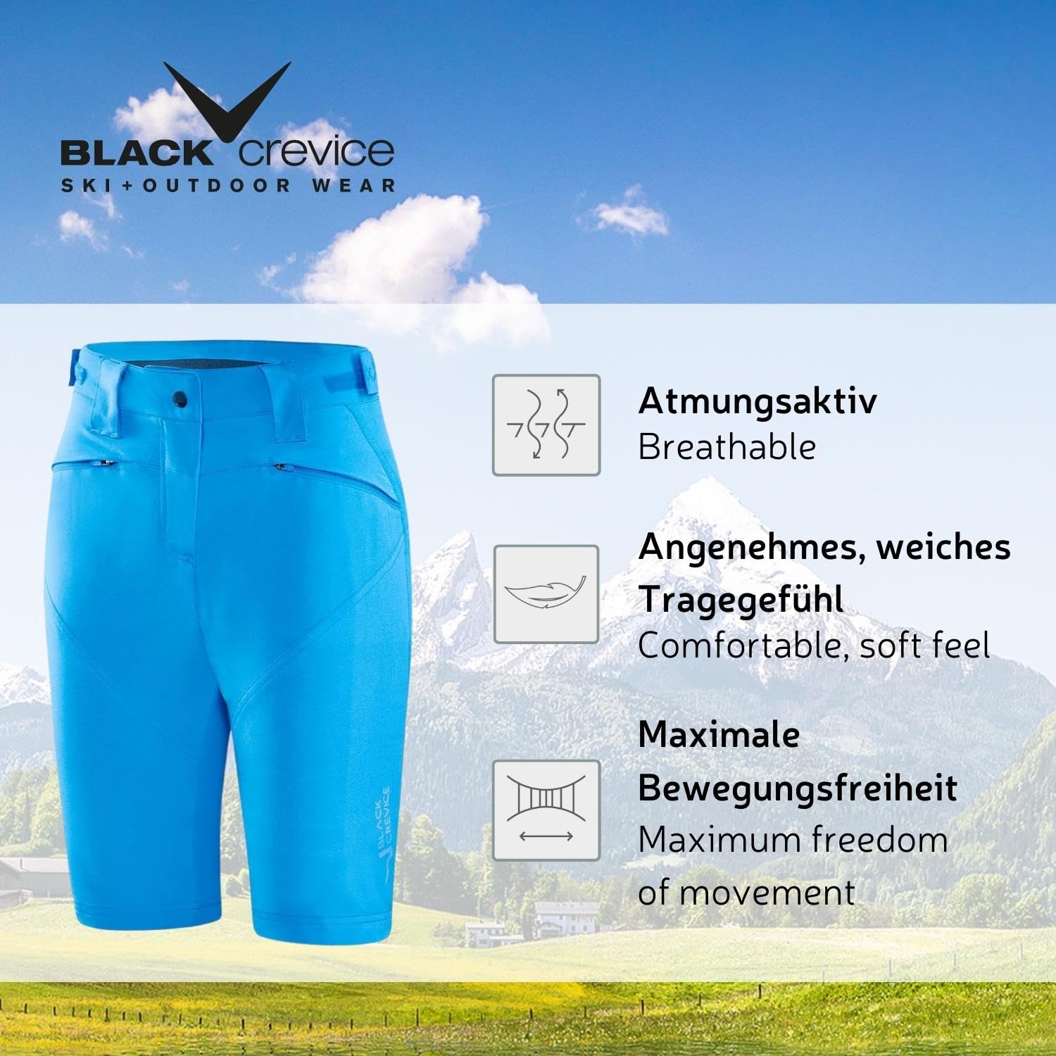 Black Crevice Damen Shorts Black Crevice Damen MTB Hose