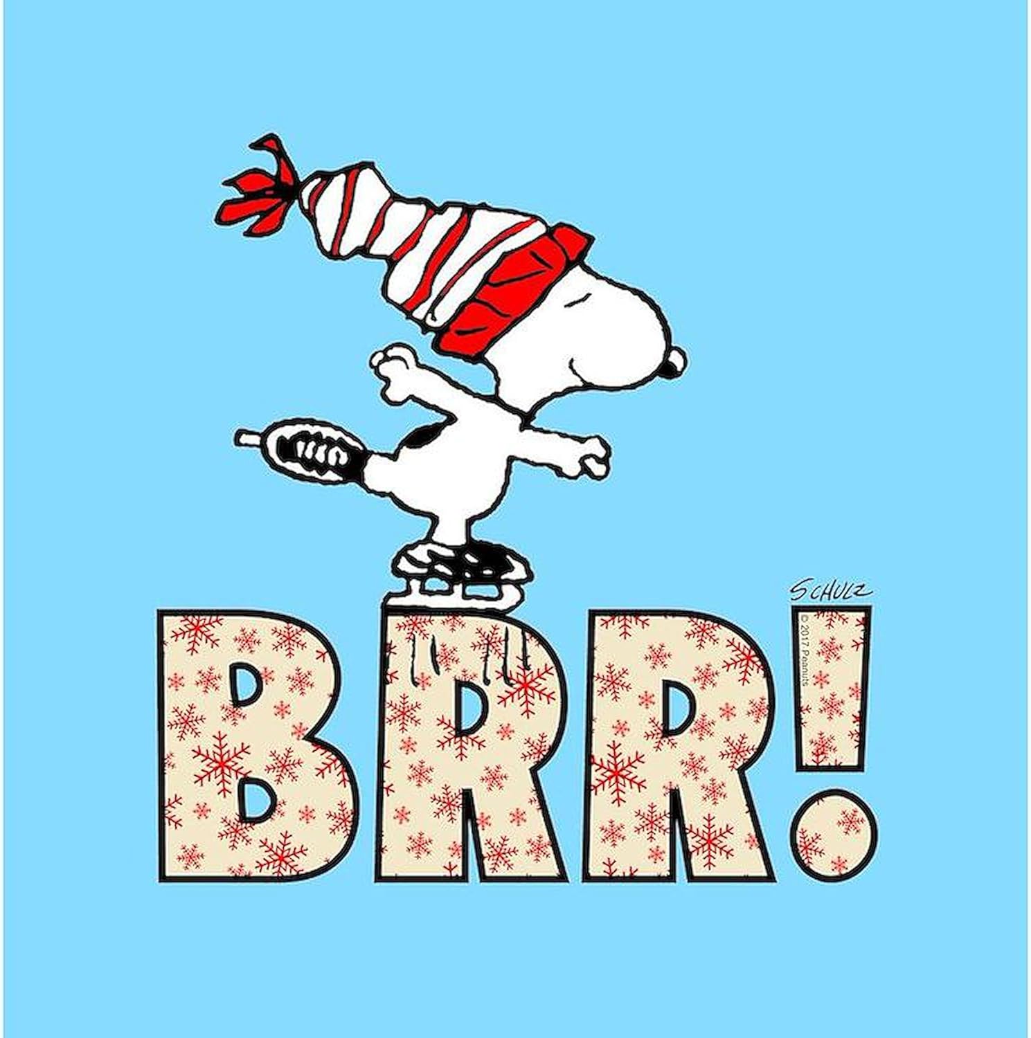 CafePress Snoopy BRR Decorative Fabric Shower Curtain