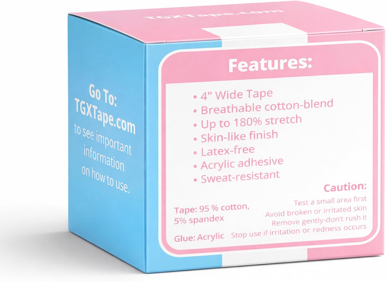 2 Pack 4 Inch Wide FTM Trans Chest Tape - The Best Trans Binding Tape
