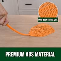 Vista 3 de Garsum Paquete de 6 matamoscas de plástico fuerte, mango largo duradero, matamoscas a granel, insectos, matamoscas que funcionan para interiores