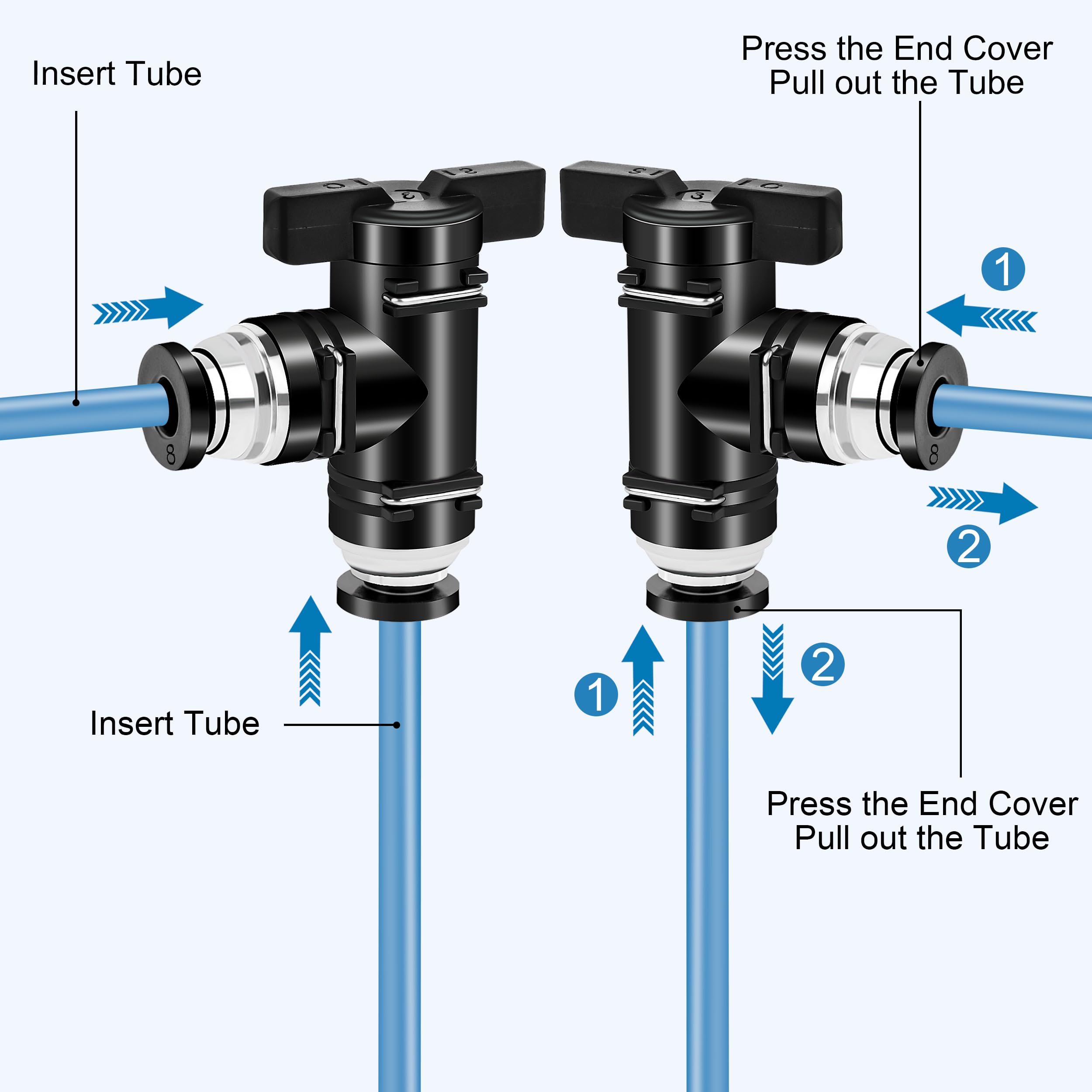 Connettore Pneumatico Angolo Retto Diametro 8 mm Pneumatica Valvola Di Controllo Può Controllare L'apertura e la Chiusura del Fluido 4 Pezzi