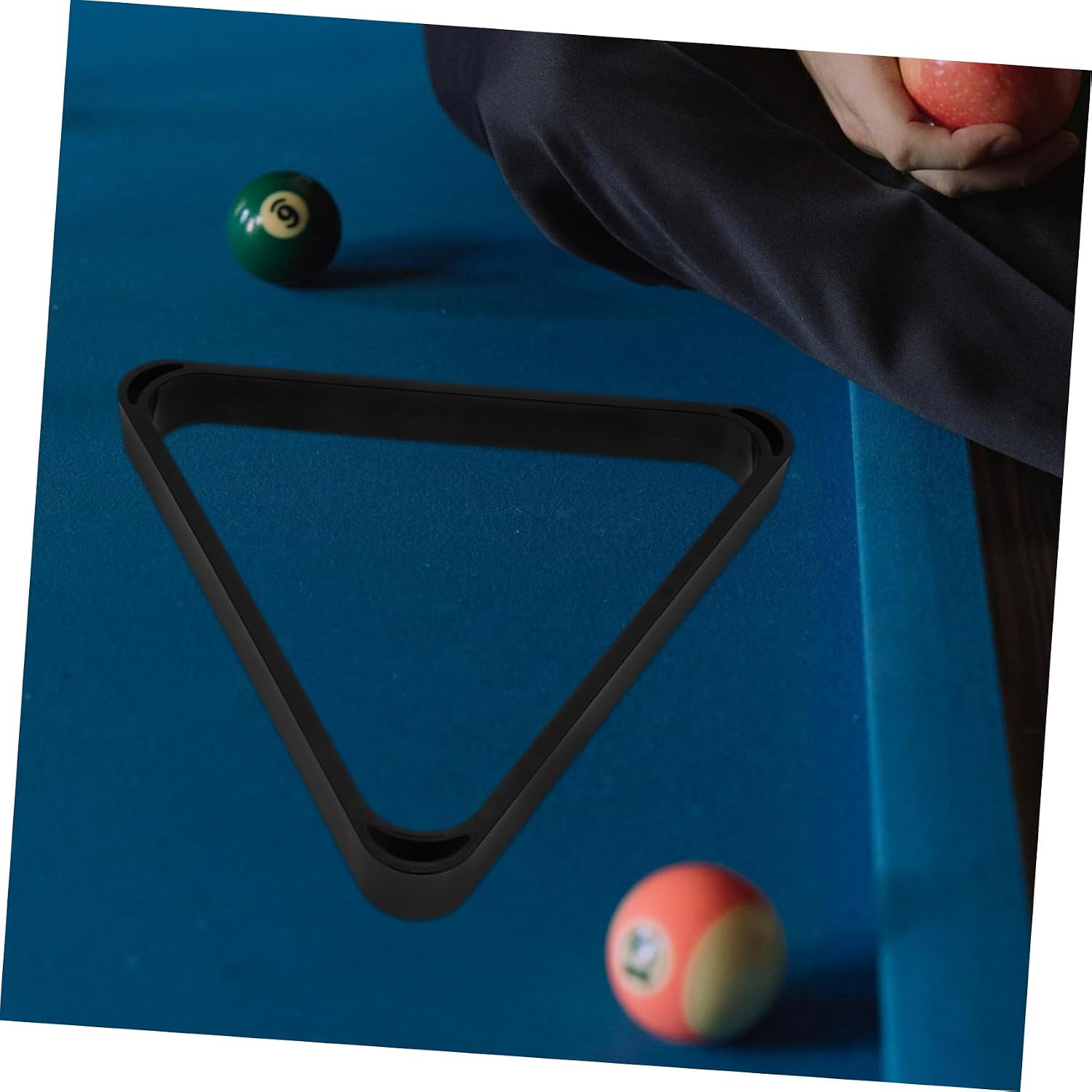 KOMBIUDA Pool Table Ball Rack Triangle Snooker Billiard Frame Cue Holder Resin Triangle Rack for Pool Balls
