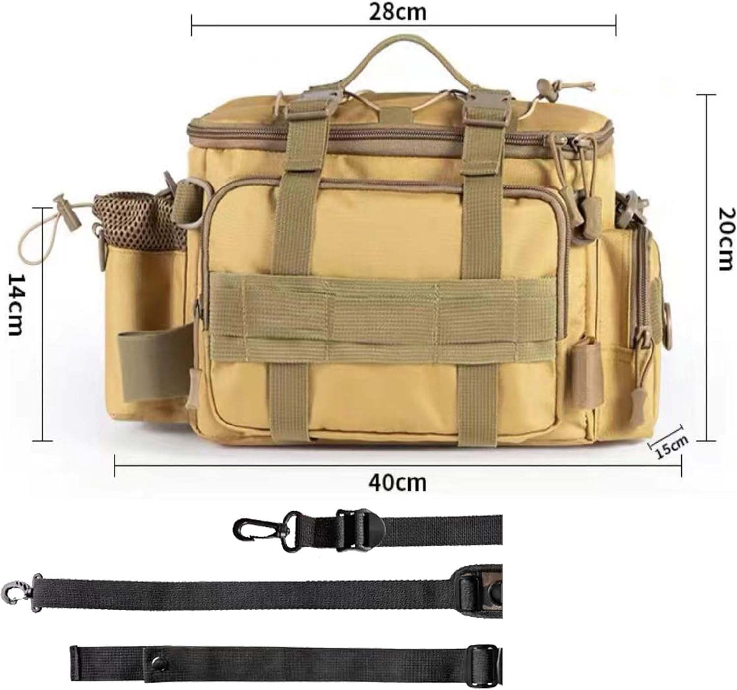 YUEMING Fishing Bag, Single Shoulder Sea Fishing Tackle Bags Tackle Storage Backpack for Carp Fishing, Outdoor Carryall Bag Hiking Travel Pack, 40 * 28 * 20CM 8 71CJ9orpTuL. AC SL1500