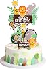 IRYNA Birthday Cake Toppers Jungle Animal Cake Toppers Happy Birthday Cake Decoration for Giraffe Lion Monkey Elephant Theme Birthday Party Decorations Supply 5Pcs 22M7PH603