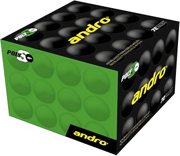 Andro 162230 Table Tennis Practice Training Balls, Poly, S, 40mm (6 Dozen)