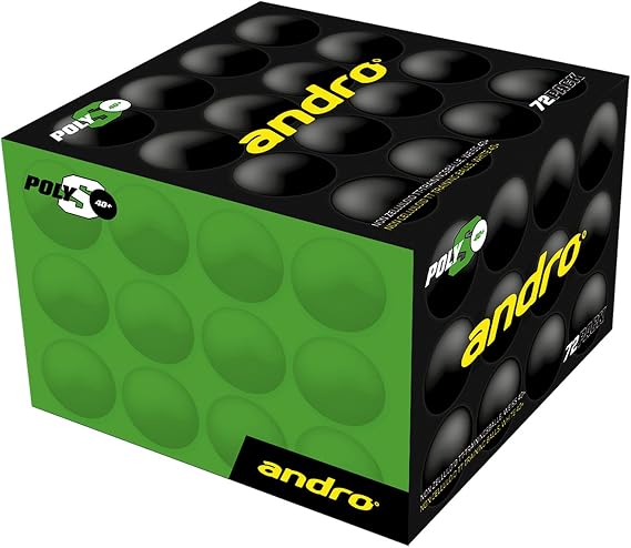Andro 162230 Table Tennis Practice Training Balls, Poly, S, 40mm (6 Dozen)