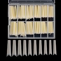 Vista 1 de Tapered Extra Long Nail Tips, Ballerina Natural Acrylic Fake Nail Tips, Press On Nail False Nails with Box for Nail Salons and DIY Nail Art, 240PCS