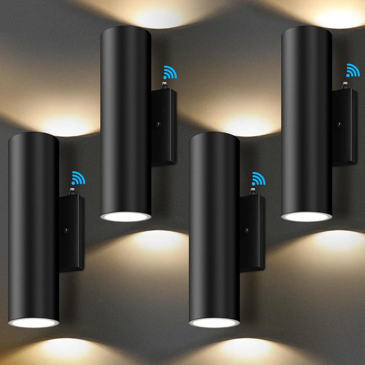 4-Pack Dusk To Dawn Outdoor Wall Lights 12W 2700K Up And Down Led Porch Lights
