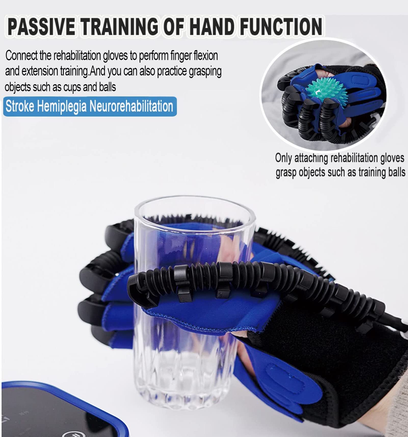 Hemiplegia Finger Rehabilitation Trainer Rękawice robota Trening palców Skok Szyna ręczna do rehabilitacji dłoni (rozmiar: XLcode, kolor: lewa ręka) (lewa ręka M kod)