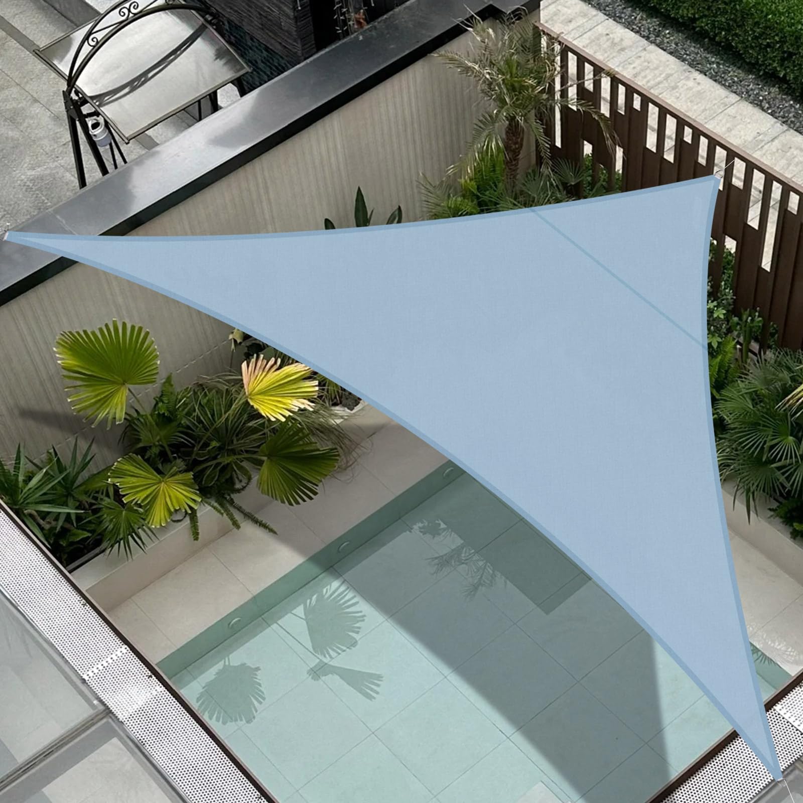 Cool Area Toldo Vela de Sombra Impermeable Rectangular 2.5x4m Protección UV PES Toldos para Patio Exterior Jardín Terraza-Arena — view 35