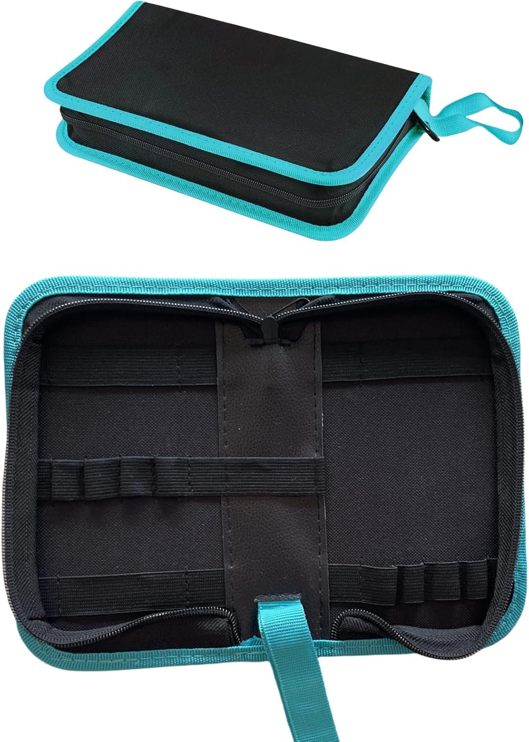 BLIRITEL Organizador de bolsa de herramientas, kit de cartón rígido Oxford, bolsa de herramientas pequeña portátil con cremallera, bolsa de