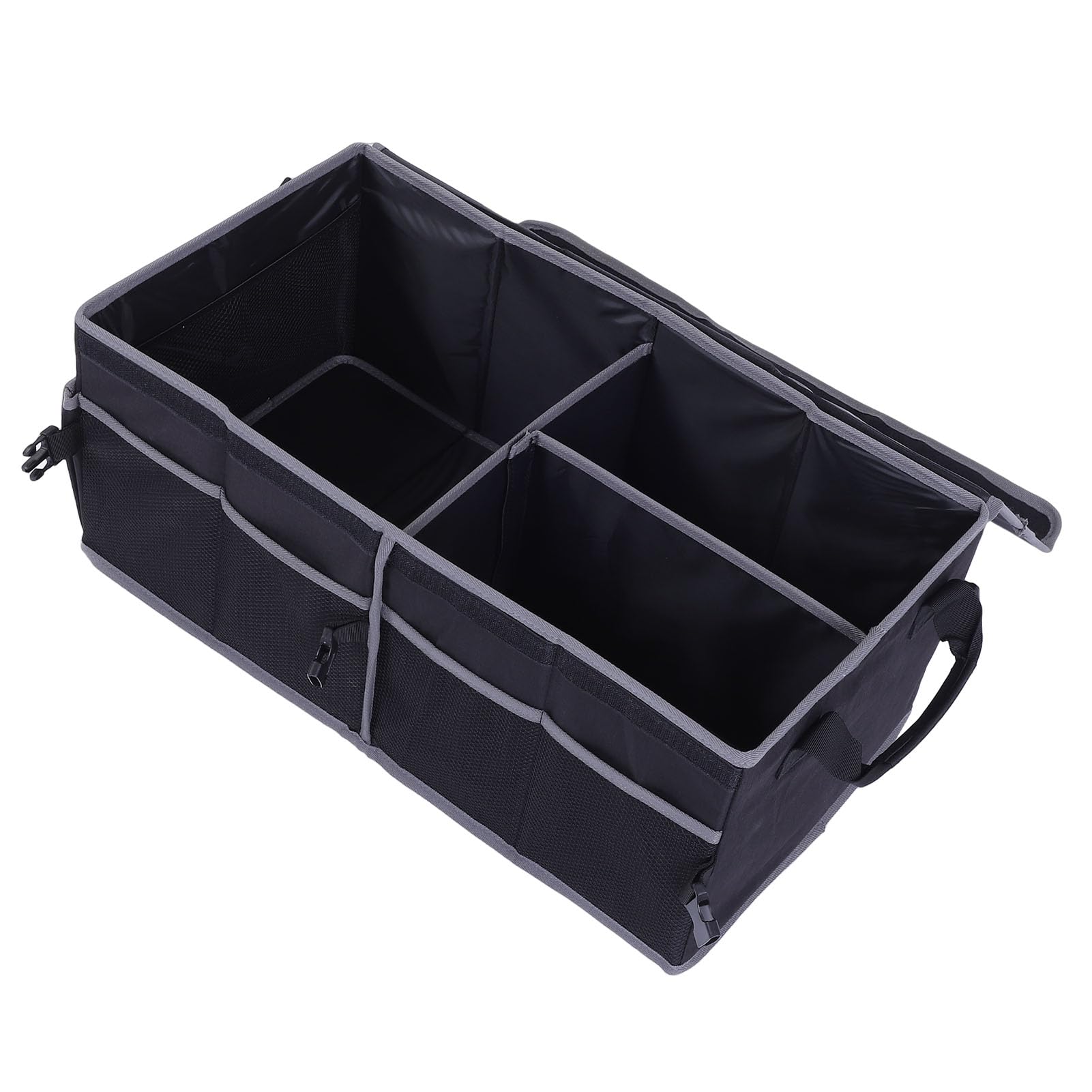 Organizzatore per Bagagliaio per Auto, Contenitore Impermeabile Multiscomparto per Campeggio e Viaggi su Strada 60x32x24 Cm