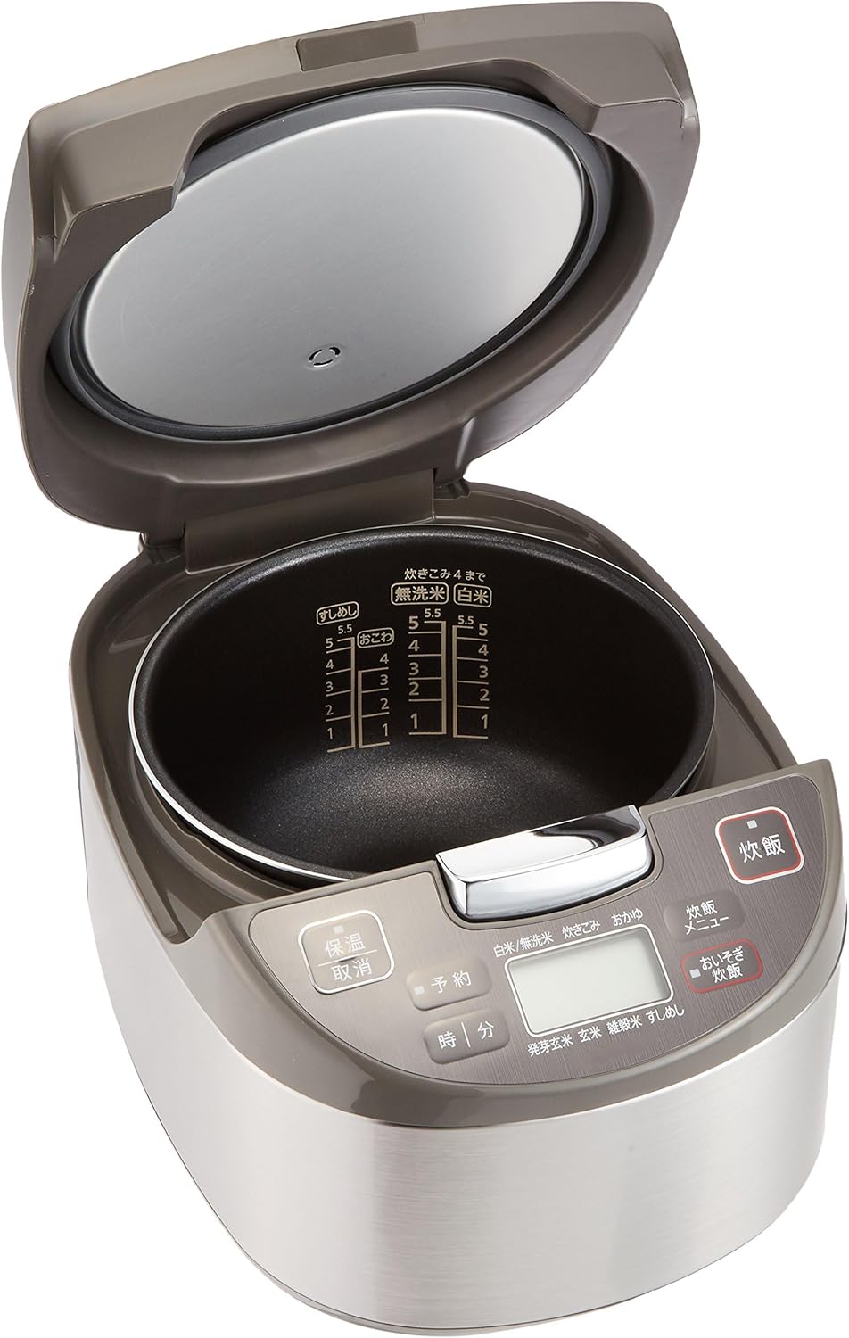 Amazon.co.jp: シャープ 炊飯器 5.5合 黒厚釜 球面炊き シルバー KS-S10J-