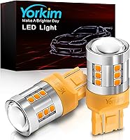 Vista 21 de Yorkim Bombilla LED ámbar 1156, alto brillo 300% súper brillante, luces direccionales LED BA15S P21W 7506 1003 1141 para luces intermitentes