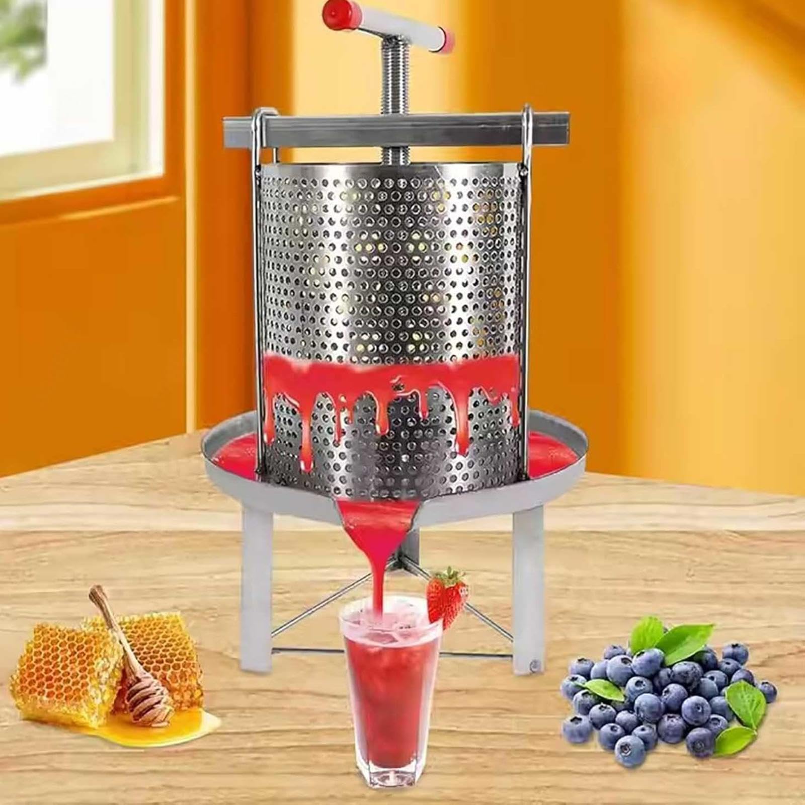 estrattore manuale per in acciaio inox Pressa Manuale per Miele in Acciaio Inox large bee honey press extractor Attrezzatura apicoltura Lavorazione per api miele,vino,frutta,cera