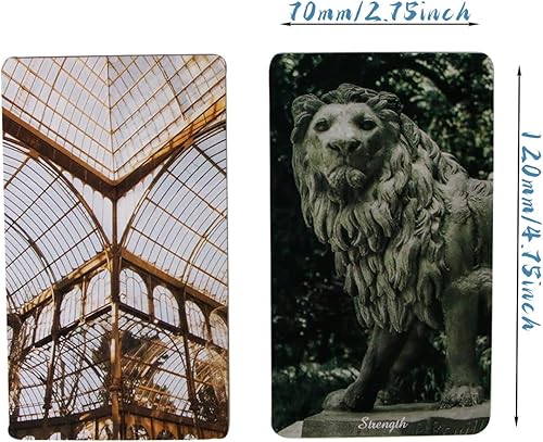 Miniatura 6 de SUNFEID Tarot de objetos arquitectónicos 78 cartas de tarot sin figuras, paisajes naturales y edificios. 4.75 x 2.75 pulgadas