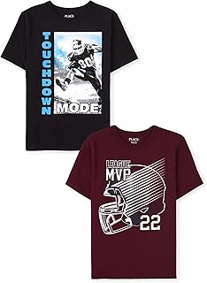 The Children's Place Boys' Gamer,Sports,Cars Short Sleeve Graphic T-Shirts,2 Pack