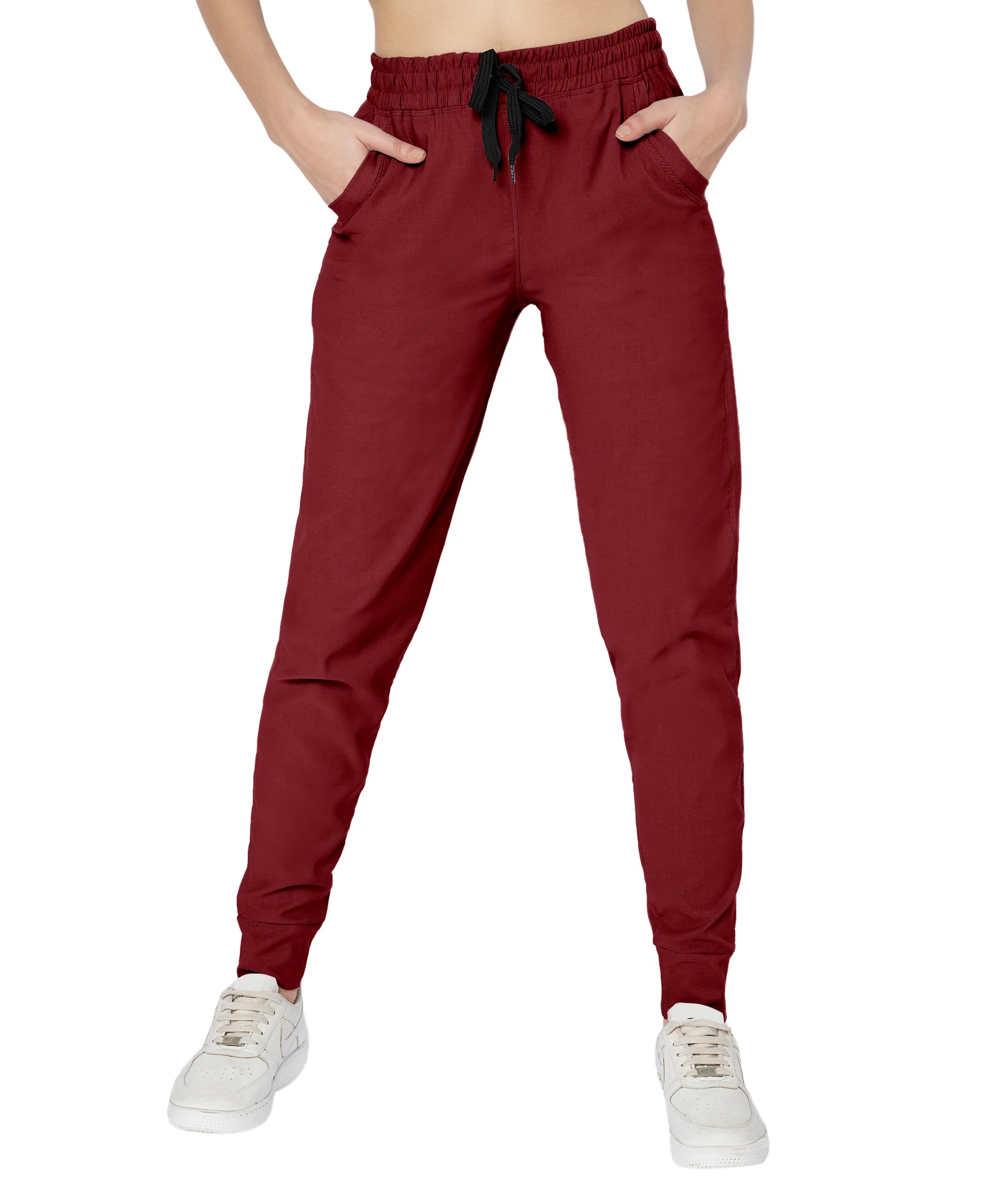 Mehrang Women's Athletic Jogger Pants, Drawstring Waist, Quick Dry Fabric, Side Pockets, Track Pant for Women-picture-45