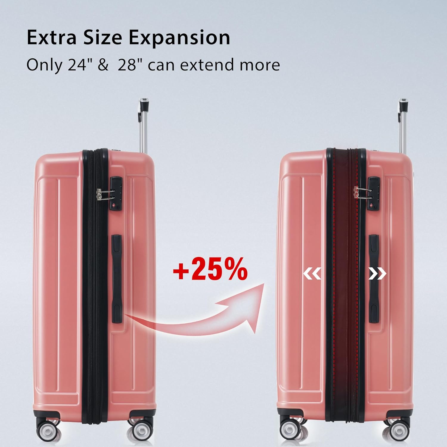 Luggage Sets, Pink, One Size