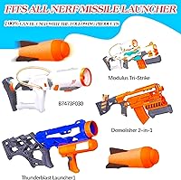 Vista 2 de Ruibytree 6 Packs Mega Missile Refill for Nerf N-Strike Elite Series, Compatible Darts Mega Missile Refill Bullets Foam Rockets for Nerf Party