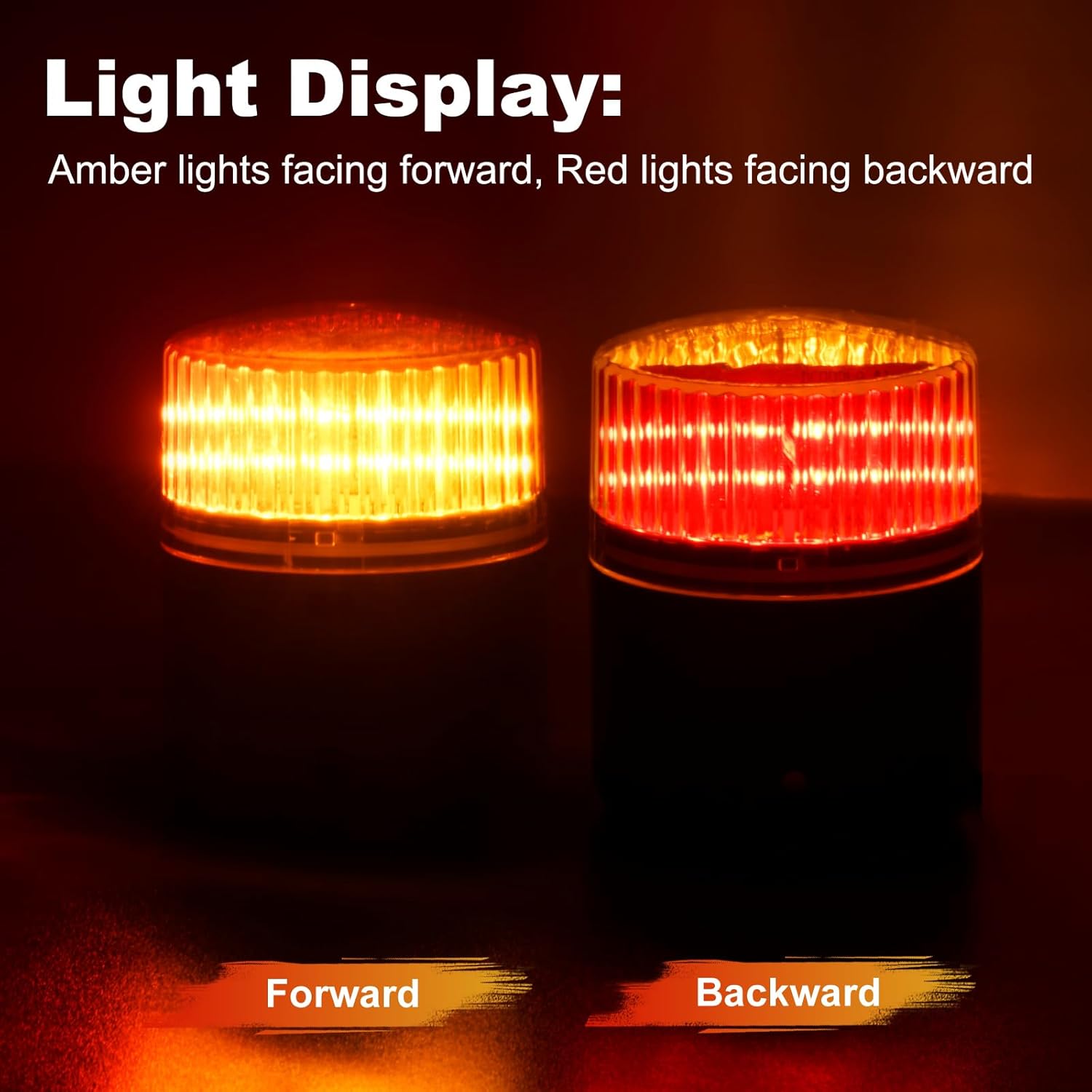 Trailer Post Light,Red/Amber IP67 Waterproof LED Boat Trailer Guide Pole Lights for Top Mount on Guide Posts,for Boat Trailer