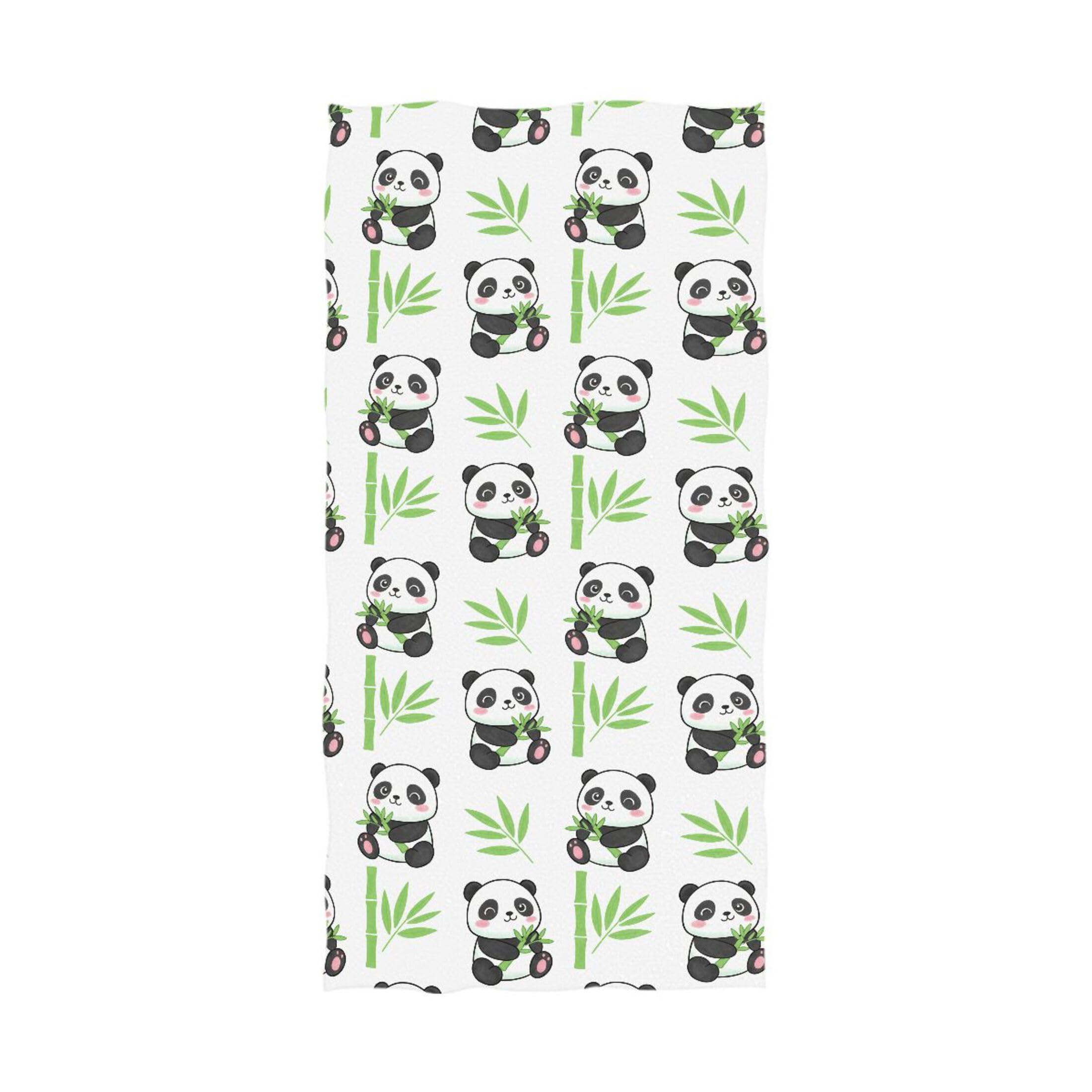 Kutsu Panda Bath Towel, Highly Absorbent Cotton Soft Bath Hand Towel for Bathroom Kitchen Hotel Spa, 64 x 32 In
