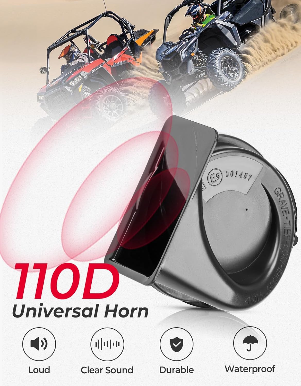 KEMIMOTO Universal UTV Turn Signal Column Switch with 110D Horn, DC10-48V 10A, Pre-Wired, Plug and Play UTV ATV Blinker Column Switch Compatible with Polaris, Can-Am, Golf Cart, Teryx, CFMOTO